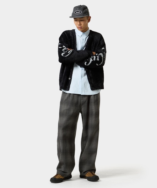 HUF(ハフ)の「THE CROWN CARDIGAN(ニット/セーター・メンズ・ライトグリーン/ブラック・M/L/S/XL)」の4枚目の写真