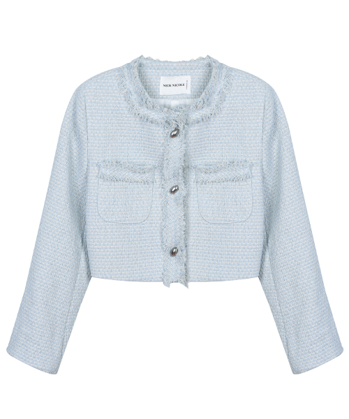 NICK&NICOLE(ニックアンドニコール)の「CHARLOTTE CROP TWEED JACKET_SKY BLUE(テーラードジャケット・レディース・その他・MEDIUM/LARGE)」の7枚目の写真