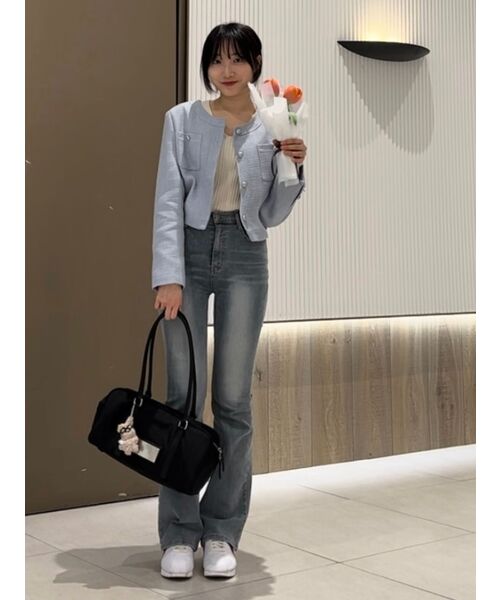 NICK&NICOLE(ニックアンドニコール)の「CHARLOTTE CROP TWEED JACKET_SKY BLUE(テーラードジャケット・レディース・その他・MEDIUM/LARGE)」の2枚目の写真