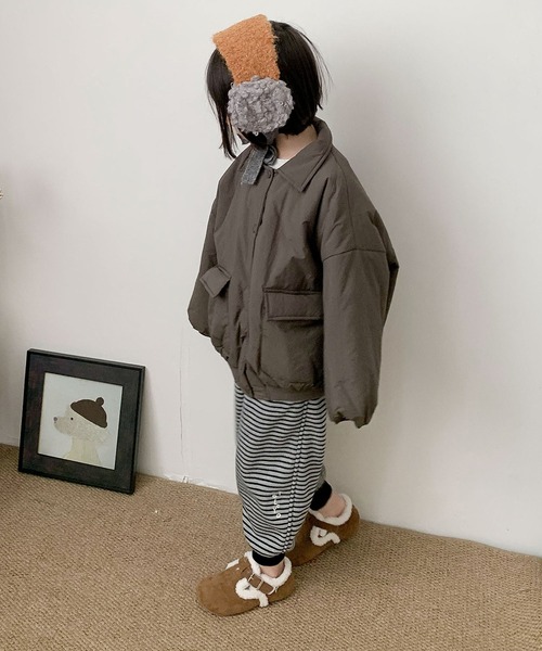 aimoha（アイモハ）の「【aimoha-KIDS-】ユーティリティ中綿ジャケット (AW)（ブルゾン・キッズ・チョコ/ライトグリーン・90㎝/100cm/110cm/120cm/130cm/140cm）」の10枚目の写真