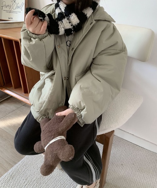 aimoha（アイモハ）の「【aimoha-KIDS-】ユーティリティ中綿ジャケット (AW)（ブルゾン・キッズ・チョコ/ライトグリーン・90㎝/100cm/110cm/120cm/130cm/140cm）」の21枚目の写真