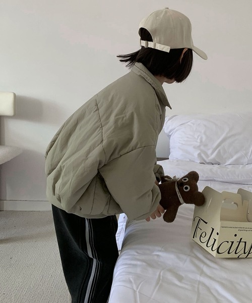 aimoha（アイモハ）の「【aimoha-KIDS-】ユーティリティ中綿ジャケット (AW)（ブルゾン・キッズ・チョコ/ライトグリーン・90㎝/100cm/110cm/120cm/130cm/140cm）」の15枚目の写真