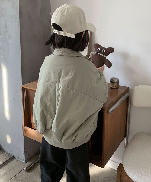 aimoha（アイモハ）の「【aimoha-KIDS-】ユーティリティ中綿ジャケット (AW)（ブルゾン・キッズ・チョコ/ライトグリーン・90㎝/100cm/110cm/120cm/130cm/140cm）」の16枚目の写真