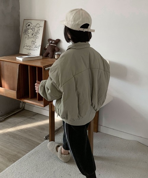 aimoha（アイモハ）の「【aimoha-KIDS-】ユーティリティ中綿ジャケット (AW)（ブルゾン・キッズ・チョコ/ライトグリーン・90㎝/100cm/110cm/120cm/130cm/140cm）」の17枚目の写真