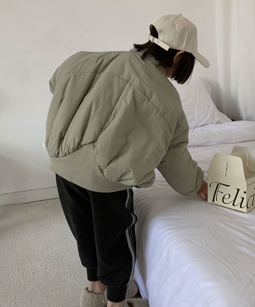 aimoha（アイモハ）の「【aimoha-KIDS-】ユーティリティ中綿ジャケット (AW)（ブルゾン・キッズ・チョコ/ライトグリーン・90㎝/100cm/110cm/120cm/130cm/140cm）」の18枚目の写真