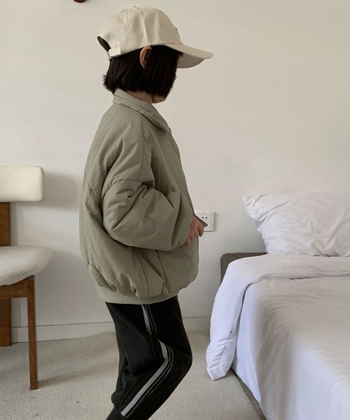 aimoha（アイモハ）の「【aimoha-KIDS-】ユーティリティ中綿ジャケット (AW)（ブルゾン・キッズ・チョコ/ライトグリーン・90㎝/100cm/110cm/120cm/130cm/140cm）」の19枚目の写真