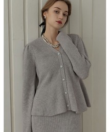 MEISM（ミズム）の「[MEISM by Re:EDIT][2025AW COLLECTION]畦編みペプラムラメニットカーディガン（カーディガン/ボレロ）」