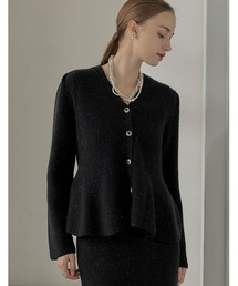 MEISM（ミズム）の「[MEISM by Re:EDIT][2025AW COLLECTION]畦編みペプラムラメニットカーディガン（カーディガン/ボレロ）」