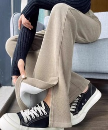 裏起毛フレアパンツ