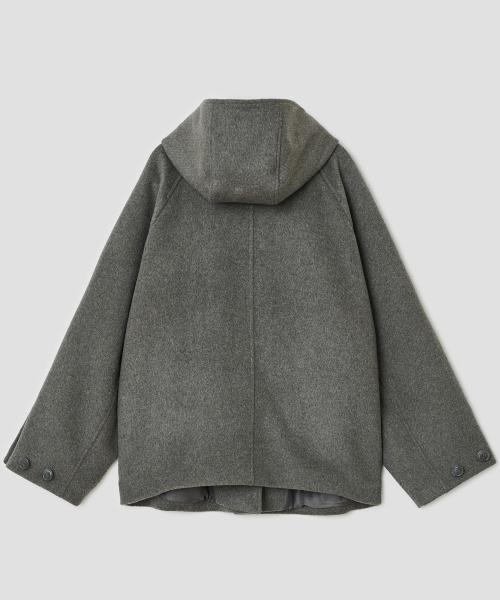 TYPESERVICE（タイプサービス）の「Hooded Half Coat [Gray]（チェスターコート・レディース・その他・FREE）」の3枚目の写真