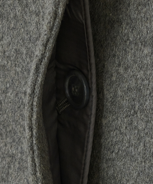 TYPESERVICE（タイプサービス）の「Hooded Half Coat [Gray]（チェスターコート・レディース・その他・FREE）」の4枚目の写真