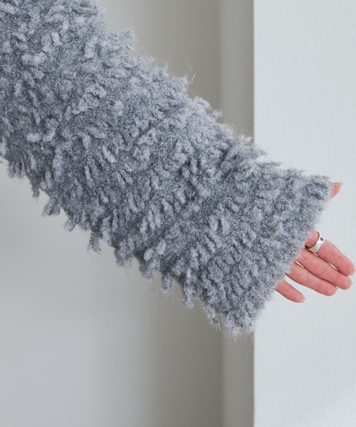 PUAL CE CIN（ピュアルセシン）の「ループフリンジニットカーディガン（カーディガン/ボレロ・レディース・ダークブラウン/グレー・FREE）」の21枚目の写真