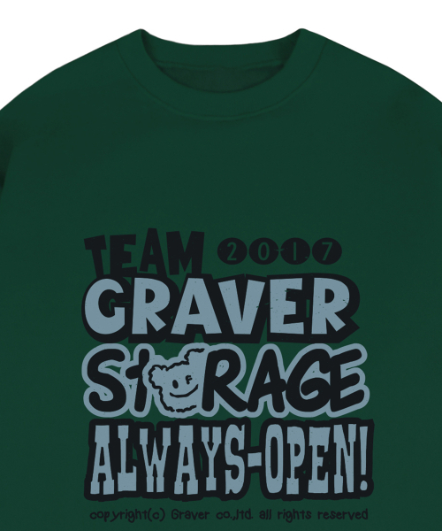 GRAVER（グレーバー）の「[ユニセックス]ストレージ スウェット_グリーン（スウェット・レディース・グリーン・SMALL/MEDIUM/LARGE/X-LARGE）」の5枚目の写真