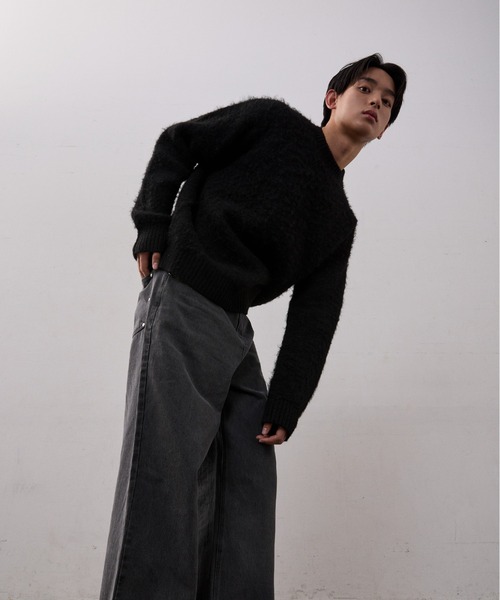 THE CLE(ザクレ)の「CLOUD KNIT(ニット/セーター・メンズ・ブラウン/ブラック・1/2)」の3枚目の写真