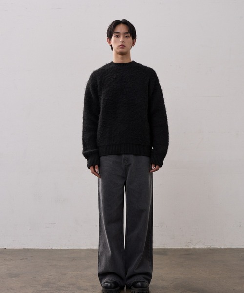 THE CLE(ザクレ)の「CLOUD KNIT(ニット/セーター・メンズ・ブラウン/ブラック・1/2)」の7枚目の写真