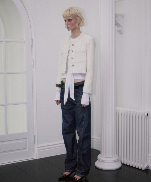 ROSEFRANTZ（ロゼフランツ）の「Fringe Crop Tweed Jacket [Ivory]（その他アウター・レディース・アイボリー・OS）」の3枚目の写真