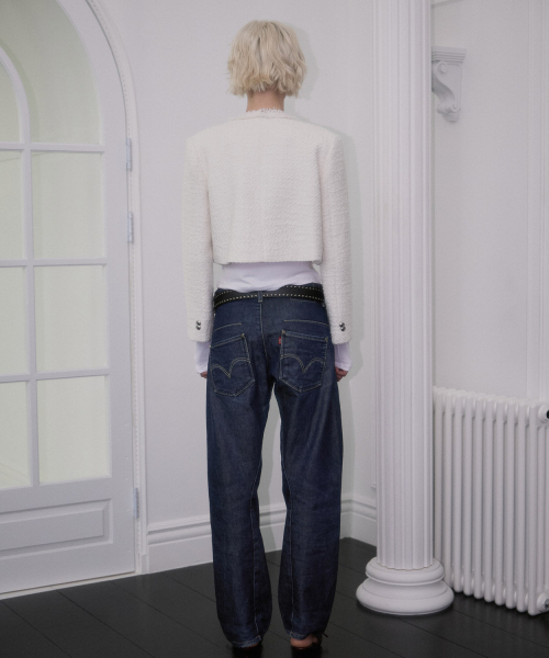 ROSEFRANTZ（ロゼフランツ）の「Fringe Crop Tweed Jacket [Ivory]（その他アウター・レディース・アイボリー・OS）」の4枚目の写真