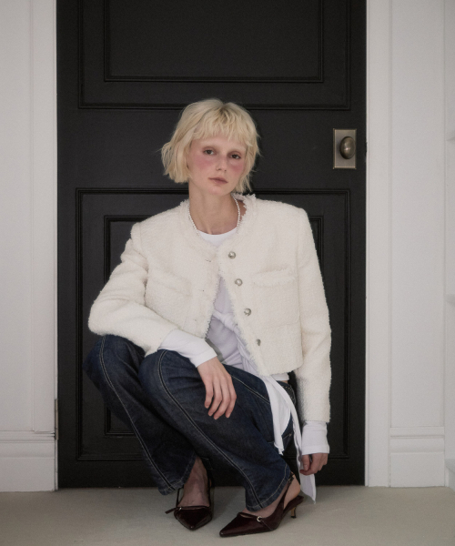 ROSEFRANTZ（ロゼフランツ）の「Fringe Crop Tweed Jacket [Ivory]（その他アウター・レディース・アイボリー・OS）」の11枚目の写真