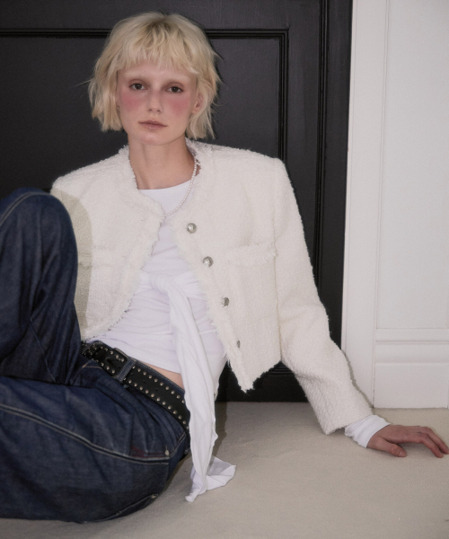 ROSEFRANTZ（ロゼフランツ）の「Fringe Crop Tweed Jacket [Ivory]（その他アウター・レディース・アイボリー・OS）」の13枚目の写真