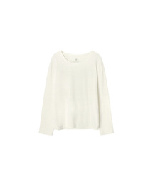 SITP5164 ラウンドネック長袖Tシャツ_Ivory