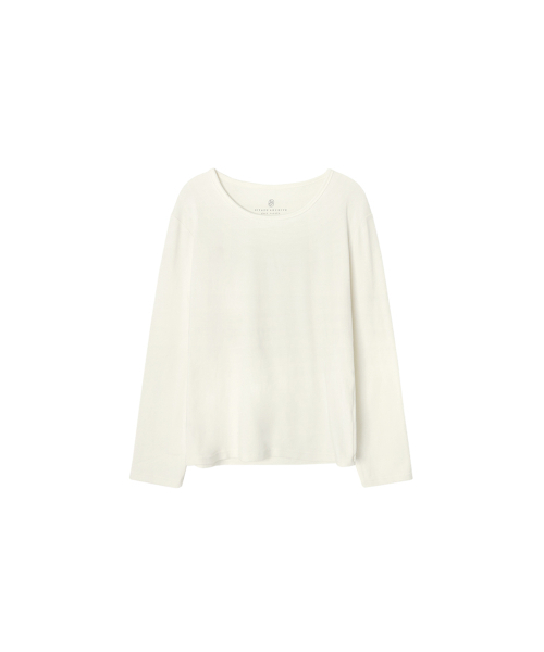 SIYAZU(シヤジュ)の「SITP5164 ラウンドネック長袖Tシャツ_Ivory(Tシャツ/カットソー・レディース・アイボリー・ONE)」の2枚目の写真