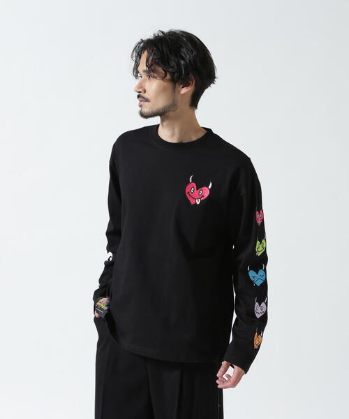 maxsix(マックスシックス)の「maxsix(マックスシックス)HEART SLEEVES L/S TEE(Tシャツ/カットソー・メンズ・ブラック/ホワイト・L/M)」の8枚目の写真