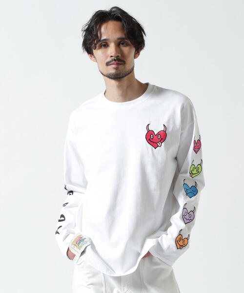 maxsix(マックスシックス)の「maxsix(マックスシックス)HEART SLEEVES L/S TEE(Tシャツ/カットソー・メンズ・ブラック/ホワイト・L/M)」の20枚目の写真
