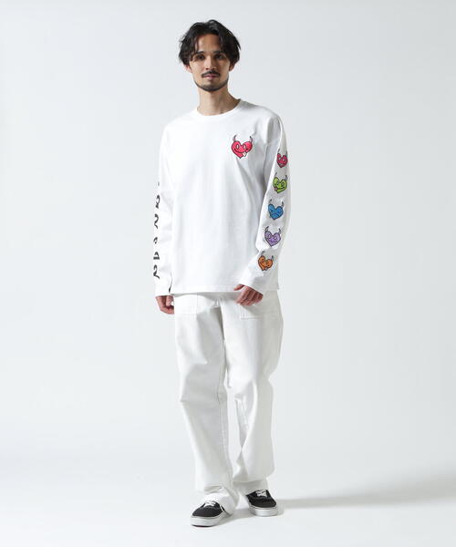 maxsix(マックスシックス)の「maxsix(マックスシックス)HEART SLEEVES L/S TEE(Tシャツ/カットソー・メンズ・ブラック/ホワイト・L/M)」の22枚目の写真