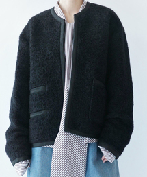 JOURNAL STANDARD ブラック ノーカラージャケット JOURNAL STANDARD｜ジャーナルスタンダードのノーカラージャケット通販