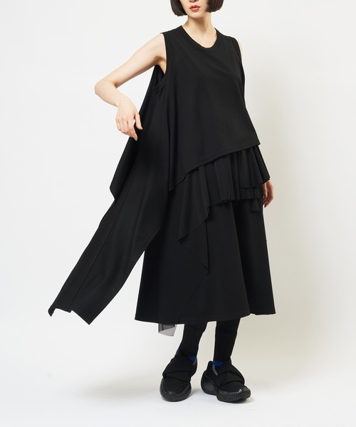 gomme（ゴム）の「レイヤーポンチワンピース（ワンピース・レディース・ブラック・MEDIUM）」の4枚目の写真