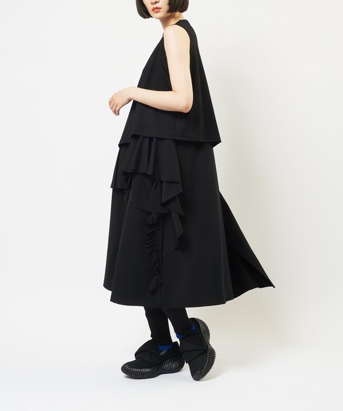 gomme（ゴム）の「レイヤーポンチワンピース（ワンピース・レディース・ブラック・MEDIUM）」の6枚目の写真