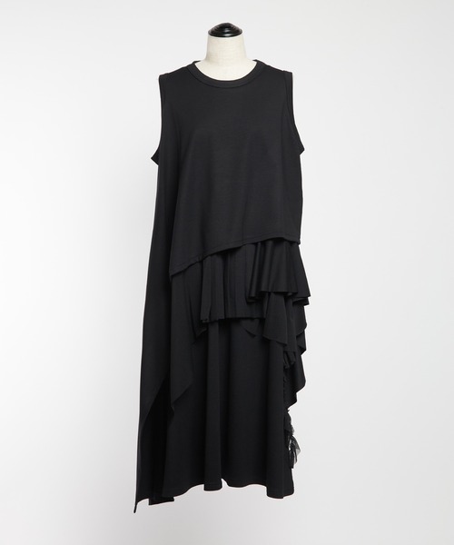 gomme（ゴム）の「レイヤーポンチワンピース（ワンピース・レディース・ブラック・MEDIUM）」の11枚目の写真