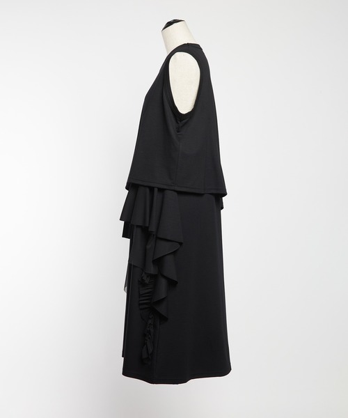 gomme（ゴム）の「レイヤーポンチワンピース（ワンピース・レディース・ブラック・MEDIUM）」の12枚目の写真