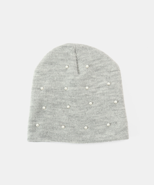 B.C STOCK（ベーセーストック）の「パール付きニットビーニー（ニットキャップ/ビーニー・レディース・ブラック/チャコールグレー/ホワイト・FREE）」の14枚目の写真
