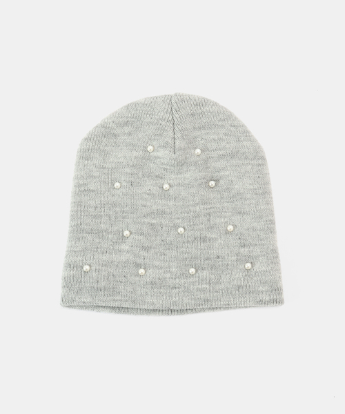 B.C STOCK（ベーセーストック）の「パール付きニットビーニー（ニットキャップ/ビーニー・レディース・ブラック/チャコールグレー/ホワイト・FREE）」の13枚目の写真