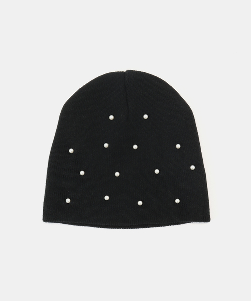 B.C STOCK（ベーセーストック）の「パール付きニットビーニー（ニットキャップ/ビーニー・レディース・ブラック/チャコールグレー/ホワイト・FREE）」の12枚目の写真