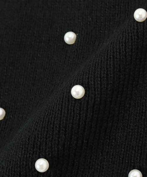 B.C STOCK（ベーセーストック）の「パール付きニットビーニー（ニットキャップ/ビーニー・レディース・ブラック/チャコールグレー/ホワイト・FREE）」の11枚目の写真