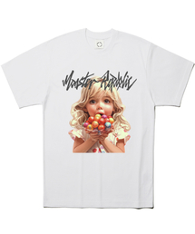 ハッピージェニービビッドTシャツホワイト