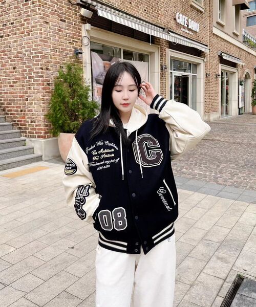 COVERNAT(カバーナット)の「24FW カレッジ C ウール バーシティ ネイビー(スタジャン・レディース・その他・X-LARGE/X-SMALL/SMALL/MEDIUM/LARGE)」の14枚目の写真