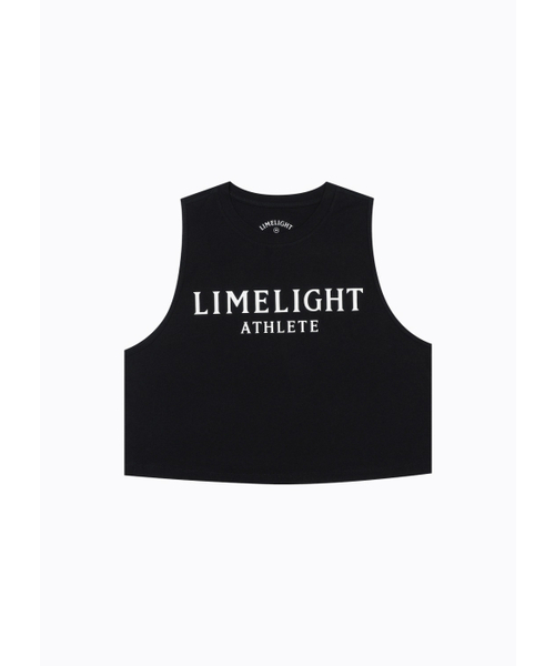 LIMELIGHT APPAREL(ライムライトアパレル)の「アスリット レディース クロップスリーブレス (ブラック/ホワイト)(Tシャツ/カットソー・レディース・その他・SMALL/MEDIUM/LARGE)」の2枚目の写真