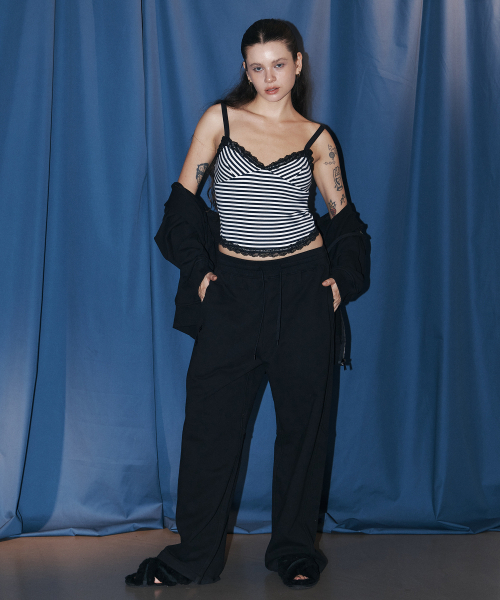 North Wide Sweat Pants (Black)