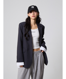 UNKNOWN PLANET（アンノウンプラネット）の「レイヤリングシャツストライプジャケット（テーラードジャケット）」