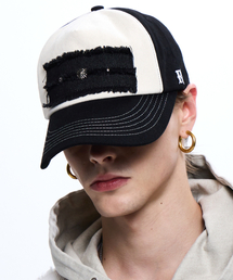 RSSC（アールエスエスシー）の「DENIM PATCHED RIVET BALL CAP - BLACK/IVORY（キャップ）」
