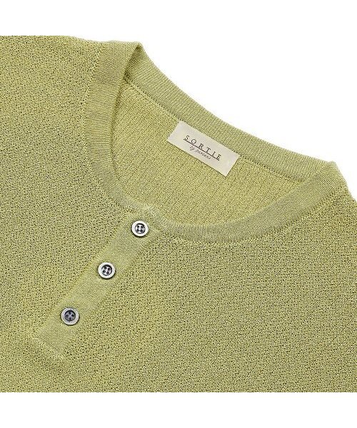 sortie(ソルティ)の「Texture Henly neck Knit (Olive Green)(ポロシャツ・メンズ・その他・LARGE/MEDIUM/X-LARGE)」の2枚目の写真