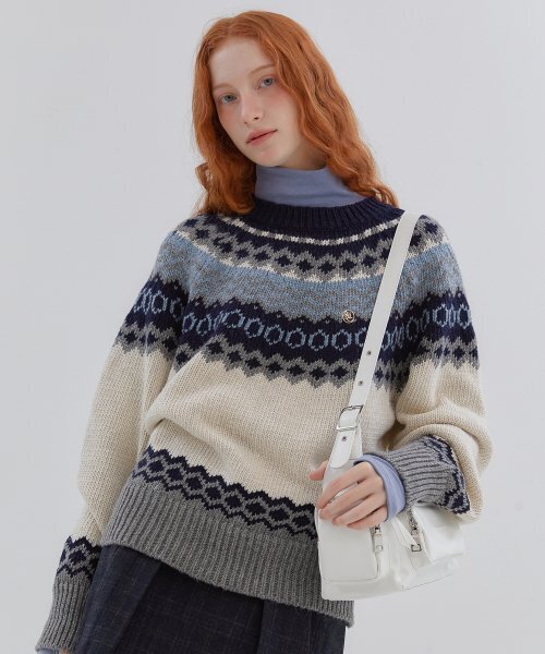 ANOETIC(アノエティック)の「ANC NORDIC PULLOVER KNIT_IVORY(ニット/セーター・レディース・アイボリー・FREE)」の2枚目の写真