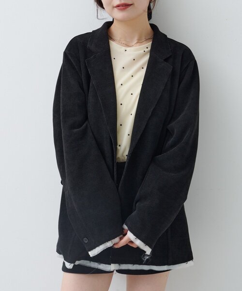 セットアップ対応】コーデュロイライナージャケット（テーラード