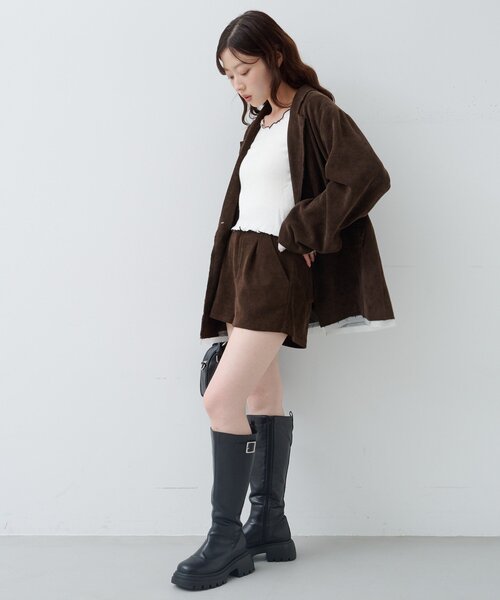 セットアップ対応】コーデュロイライナージャケット（テーラード