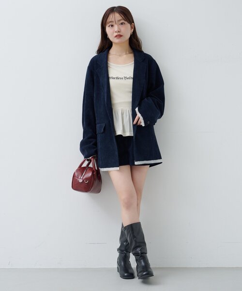 セール】【裏地付き/セットアップ対応】コーデュロイライナー