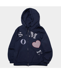SOME PLACE（サムプレイス）の「サムロゴパッチミックスアップリケツーウェイオーバーサイズスウェットフードジップアップ_3COLOR（パーカー）」