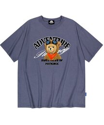 パイロットベアグラフィックTシャツ - グレー